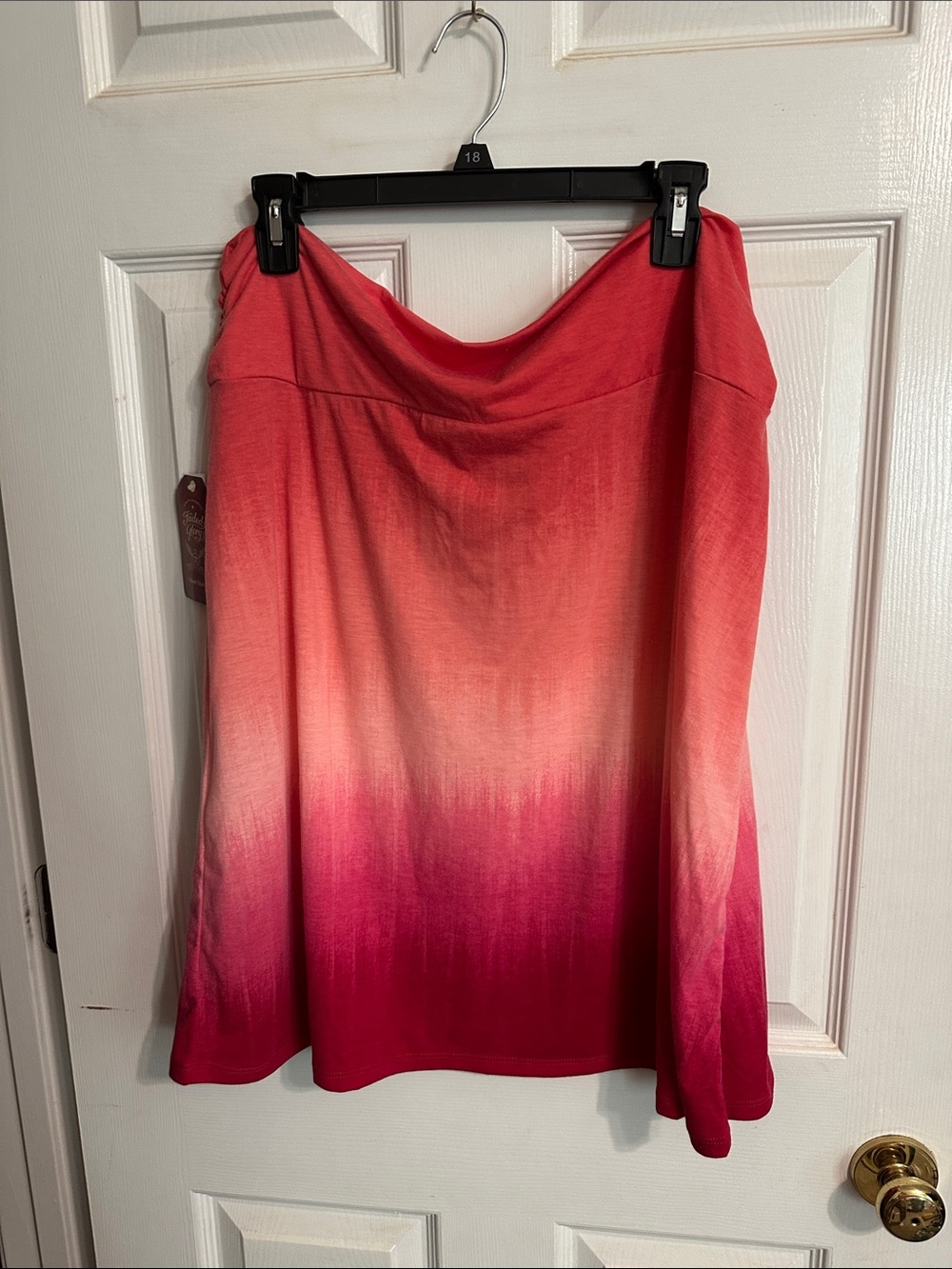 Faded Glory Ombre Coral to Fuchsia A-Line Skirt